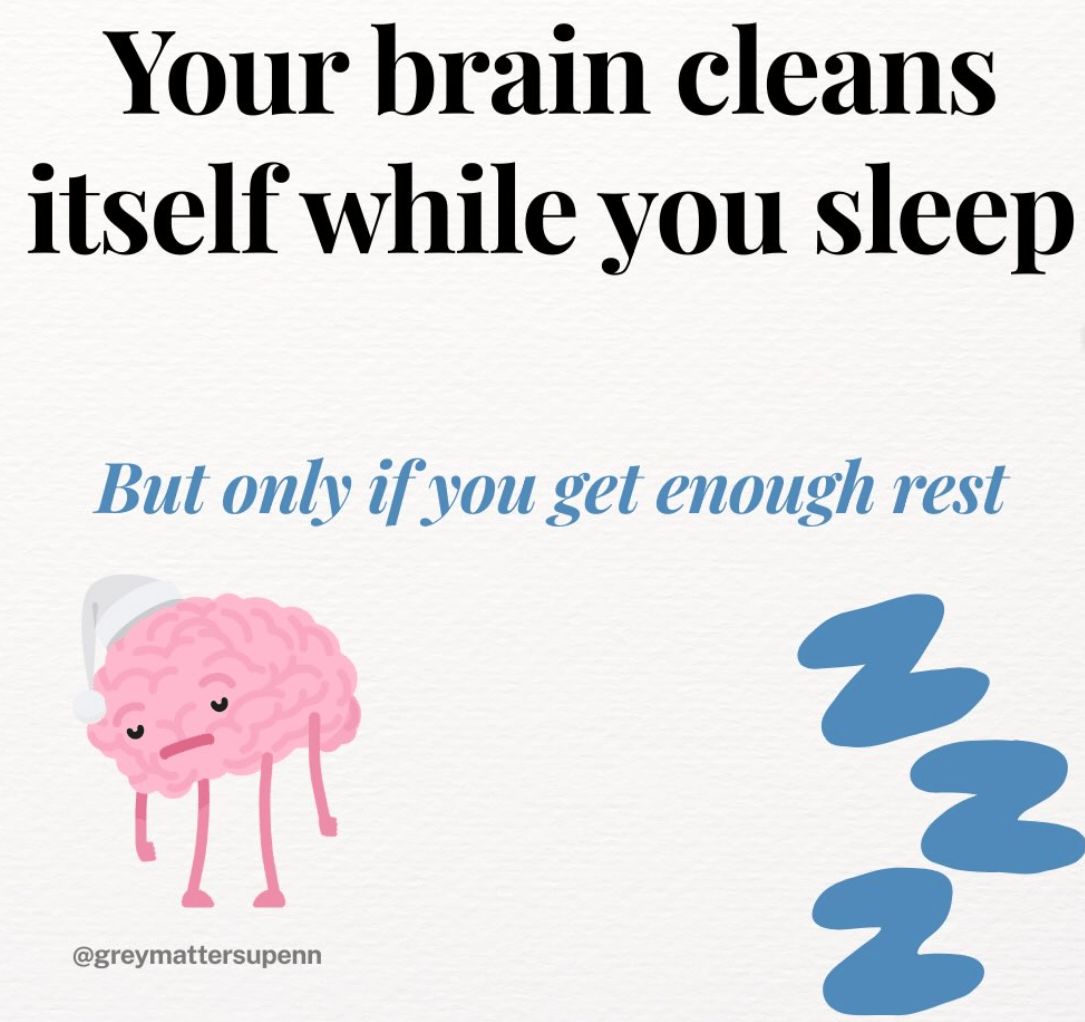 Grey Matters UPenn Instagram graphic about sleep and brain health